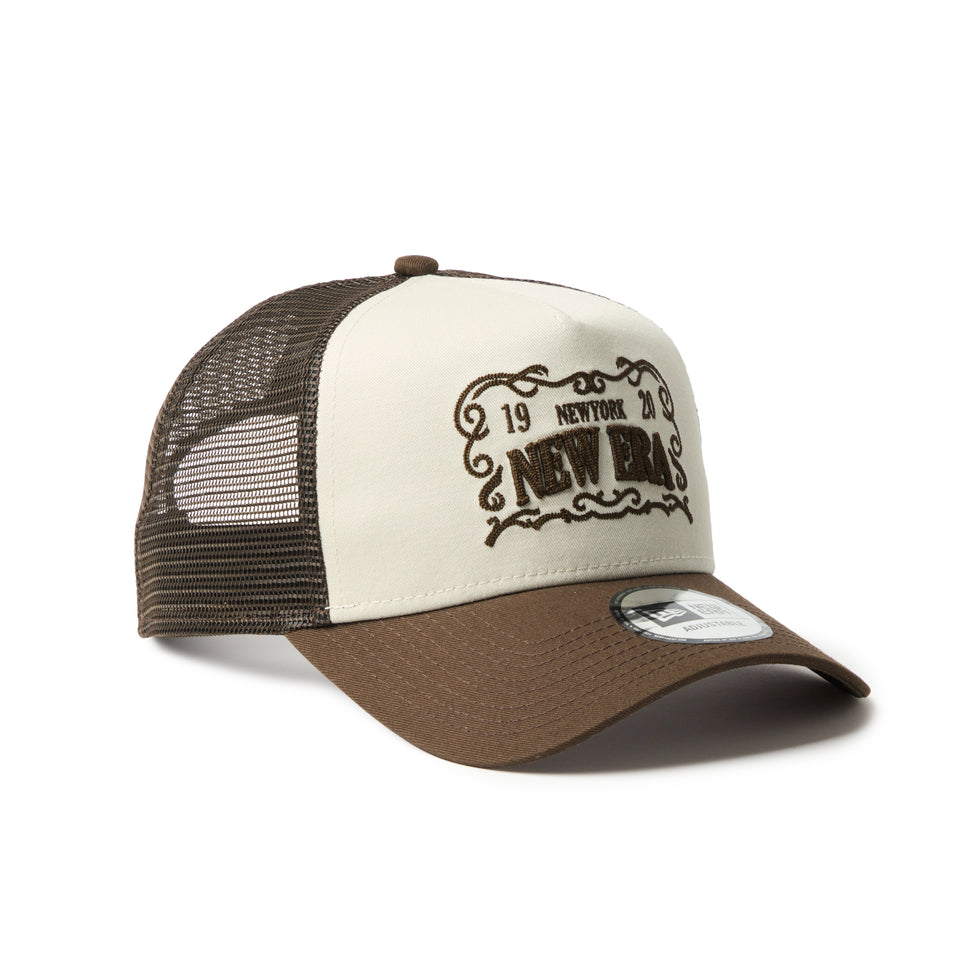 9FORTY A-Frame トラッカー Frame Logo フレームロゴ ストーン/ウォルナット | NEW ERA ニューエラ公式オンラインストア
