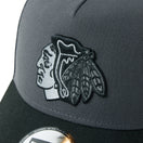 9FORTY A-Frame NHL シカゴ・ブラックホークス グラファイト/ブラック | NEW ERA ニューエラ公式オンラインストア