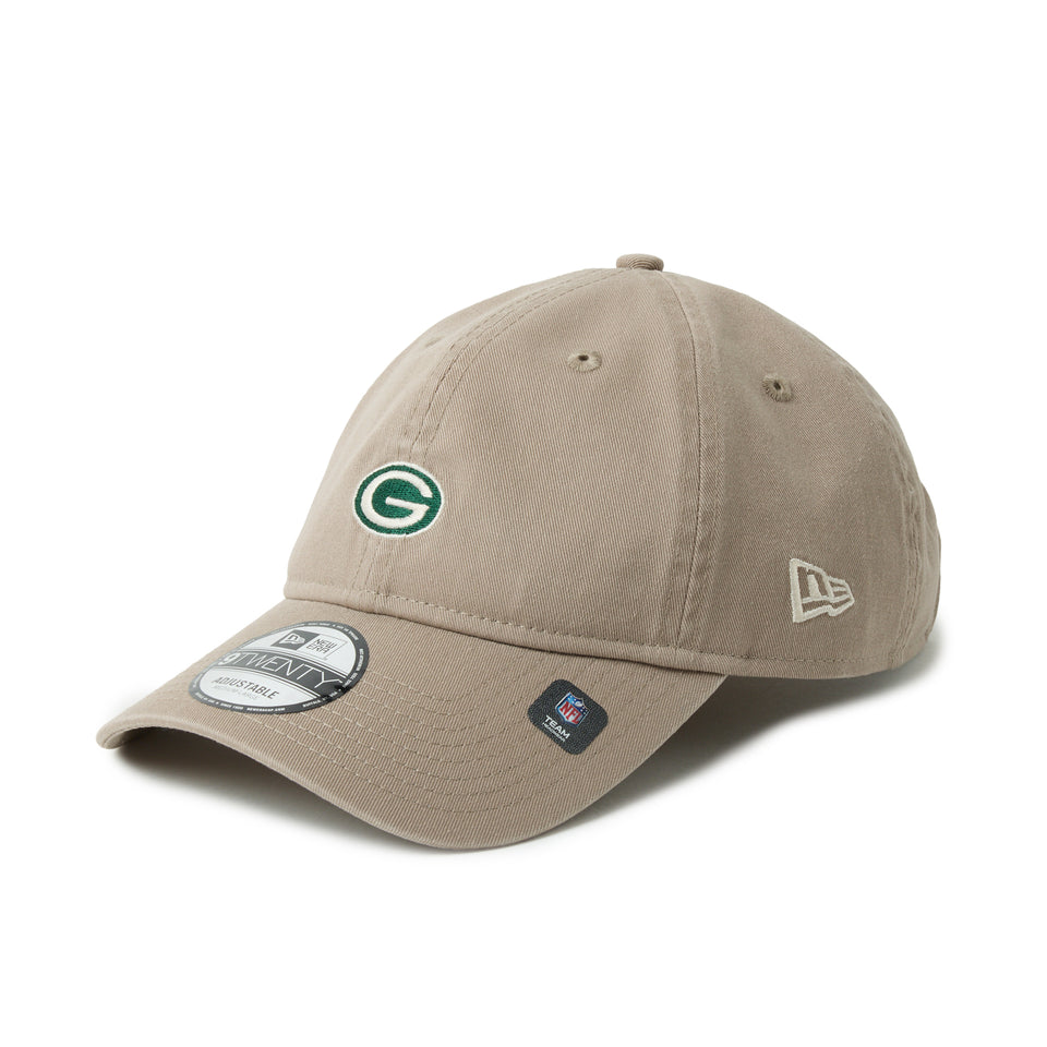 新品☆mite 見て ミニつば帽子 S カーキ 9TWENTY NFL Mini Logo グリーンベイ・パッカーズ アッシュブラウン