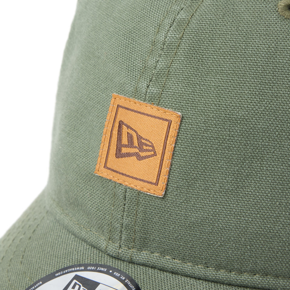 9THIRTY フラッグロゴ ウーブンパッチ Washed Duck オリーブ