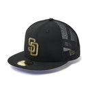 59FIFTY トラッカー サンディエゴ・パドレス Hydrangea ブラック | NEW ERA ニューエラ公式オンラインストア