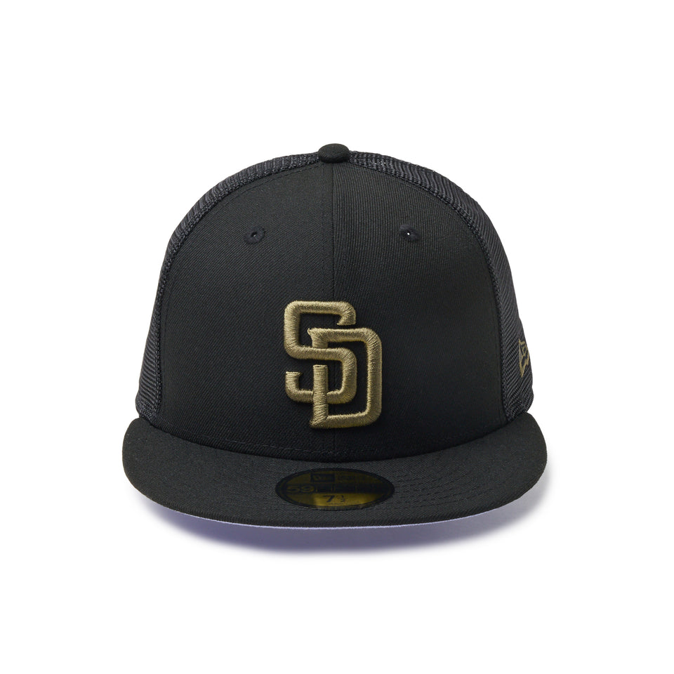 59FIFTY トラッカー サンディエゴ・パドレス Hydrangea ブラック | NEW ERA ニューエラ公式オンラインストア