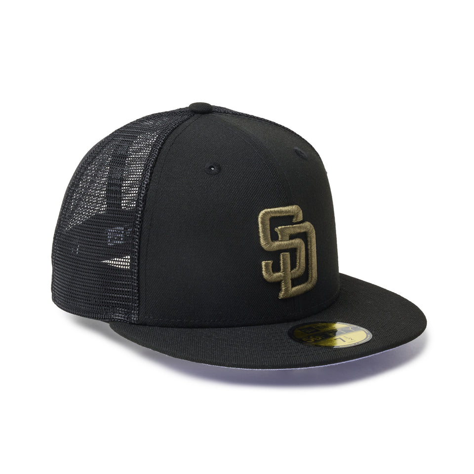 59FIFTY トラッカー サンディエゴ・パドレス Hydrangea ブラック | NEW ERA ニューエラ公式オンラインストア