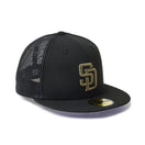 59FIFTY トラッカー サンディエゴ・パドレス Hydrangea ブラック | NEW ERA ニューエラ公式オンラインストア