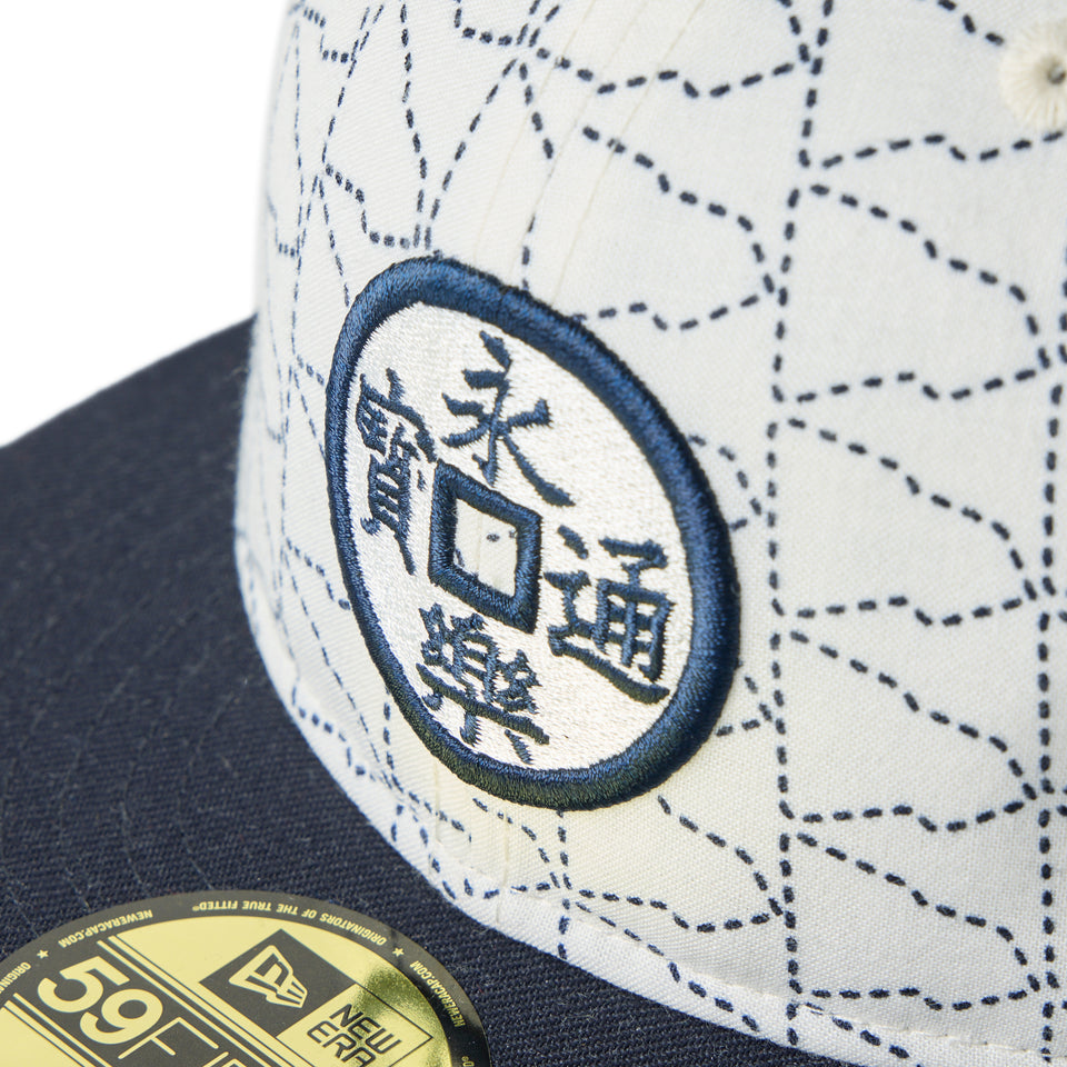 59FIFTY ソフトバックラム Soft Buckram 永楽屋 Eirakuya クロームホワイト/ネイビー | NEW ERA ニューエラ公式オンラインストア