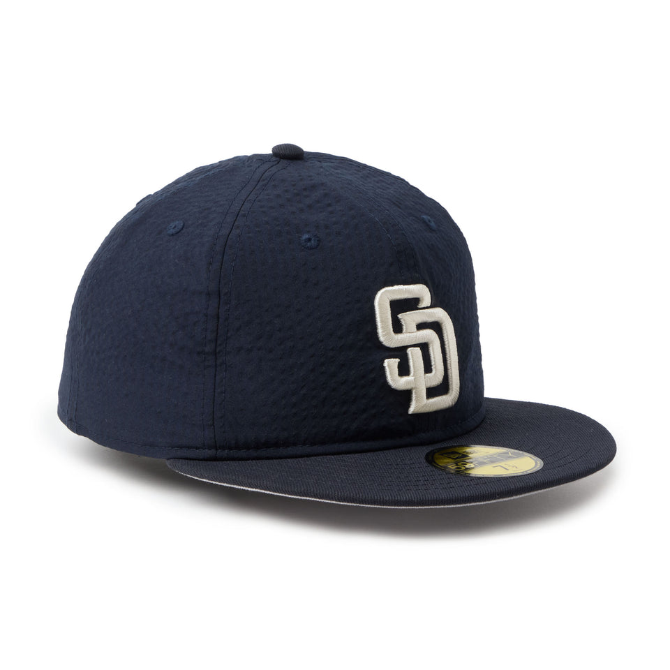 59FIFTY Soft Buckram MLB シアサッカー Seersucker サンディエゴ・パドレス ネイビー | NEW ERA ニューエラ公式オンラインストア