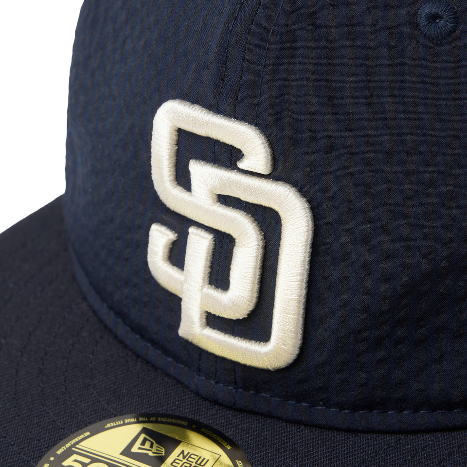 59FIFTY Soft Buckram MLB シアサッカー Seersucker サンディエゴ・パドレス ネイビー | NEW ERA ニューエラ公式オンラインストア