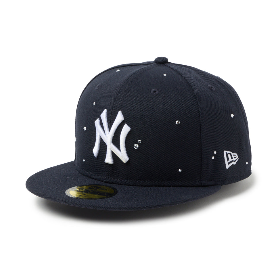 ニューエラ　ラインストーン　黒　NY ヤンキース　キラキラ 59FIFTY Night Out ラインストーン ニューヨーク・ヤンキース ネイビー