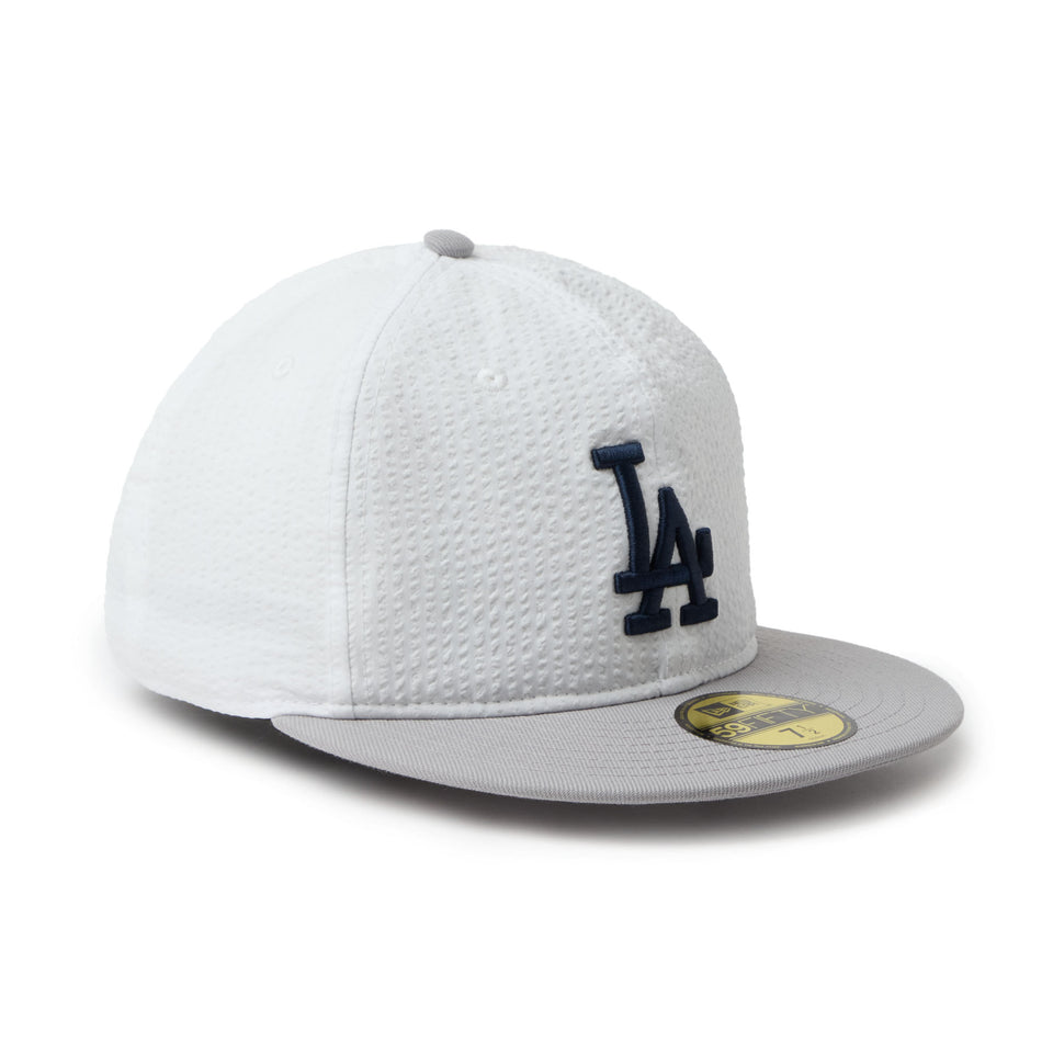 59FIFTY Soft Buckram MLB シアサッカー Seersucker ロサンゼルス・ドジャース ホワイト/グレー | NEW ERA ニューエラ公式オンラインストア