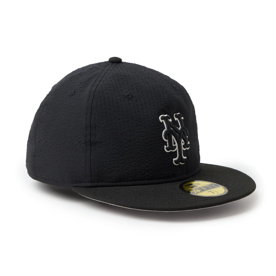 59FIFTY Soft Buckram MLB シアサッカー Seersucker ニューヨーク・メッツ ブラック | NEW ERA ニューエラ公式オンラインストア