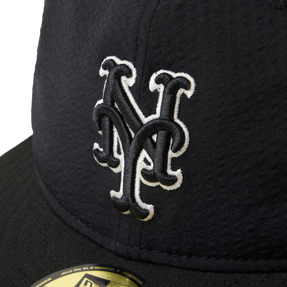 59FIFTY Soft Buckram MLB シアサッカー Seersucker ニューヨーク・メッツ ブラック | NEW ERA ニューエラ公式オンラインストア