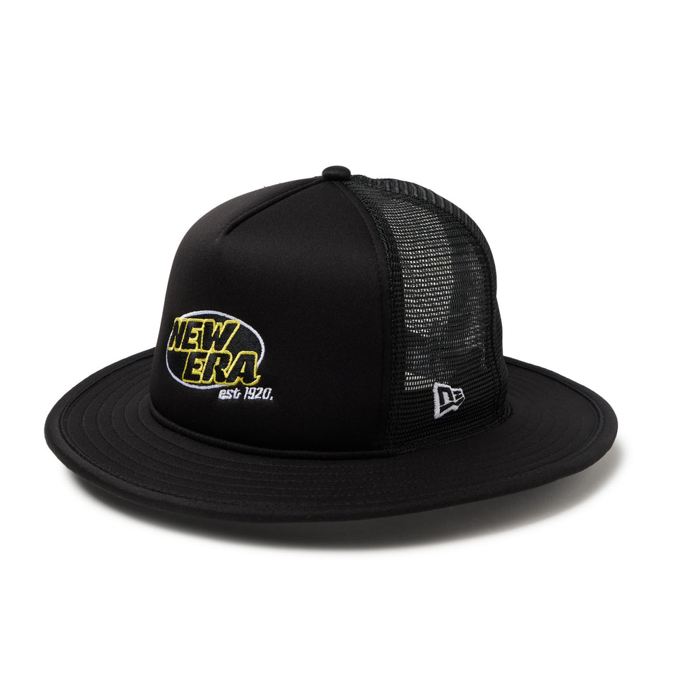 5-Panel バケットハット A-Frame トラッカー ブランドロゴ ブラック