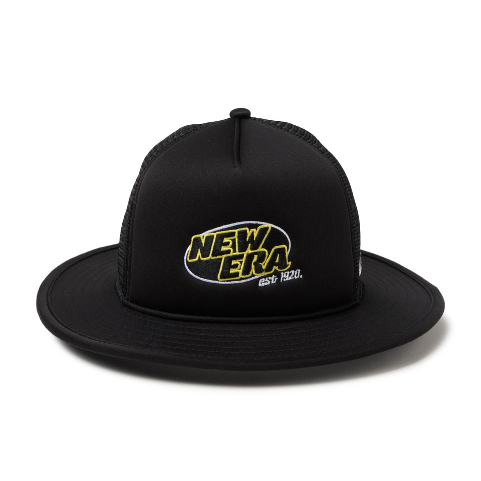 5-Panel バケットハット A-Frame トラッカー ブランドロゴ ブラック