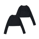 Women's 長袖 オープンバック Tシャツ BLACK LABEL FW25 ブラック