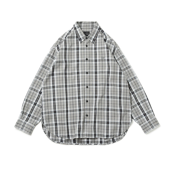 NEWERAタータンチェックシャツ BLACK LABEL オフホワイトチェック 長袖 チェックシャツ BLACK LABEL FW25 グレー | ニューエラオンライン