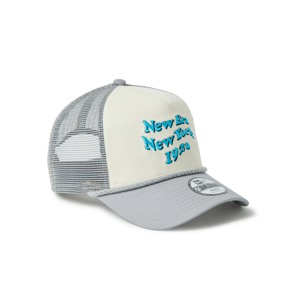 キッズ Youth 9FORTY A-Frameトラッカー Wave Logo クロームホワイト/グレー | NEW ERA ニューエラ公式オンラインストア