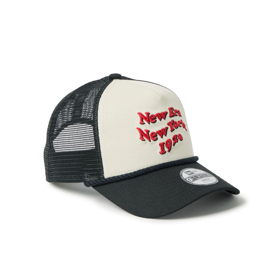 キッズ Youth 9FORTY A-Frameトラッカー Wave Logo クロームホワイト/ブラック | NEW ERA ニューエラ公式オンラインストア