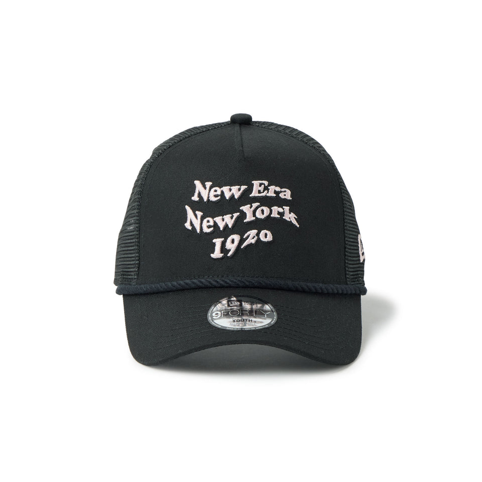 キッズ Youth 9FORTY A-Frameトラッカー Wave Logo ブラック | NEW ERA ニューエラ公式オンラインストア
