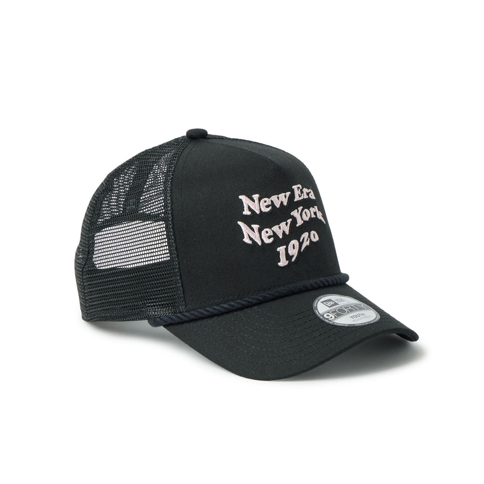 キッズ Youth 9FORTY A-Frameトラッカー Wave Logo ブラック | NEW ERA ニューエラ公式オンラインストア