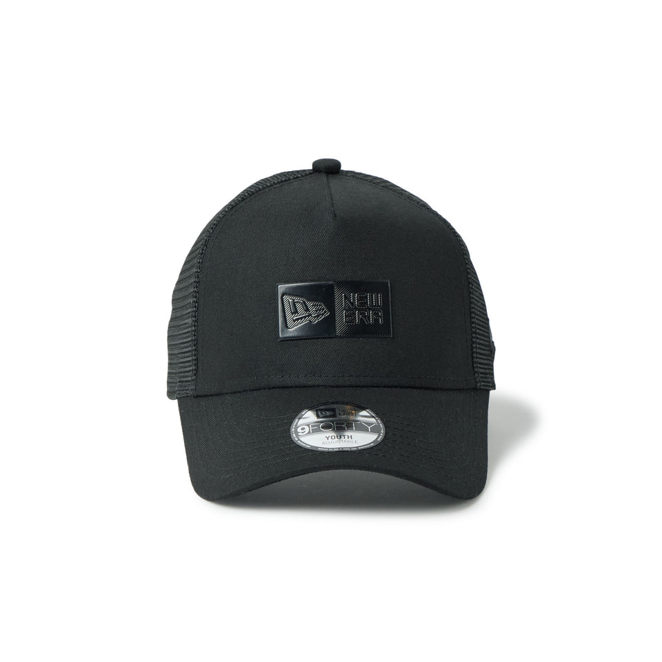 キッズ Youth 9FORTY A-Frame トラッカー Box Logo Tonal ブラック | NEW ERA ニューエラ公式オンラインストア