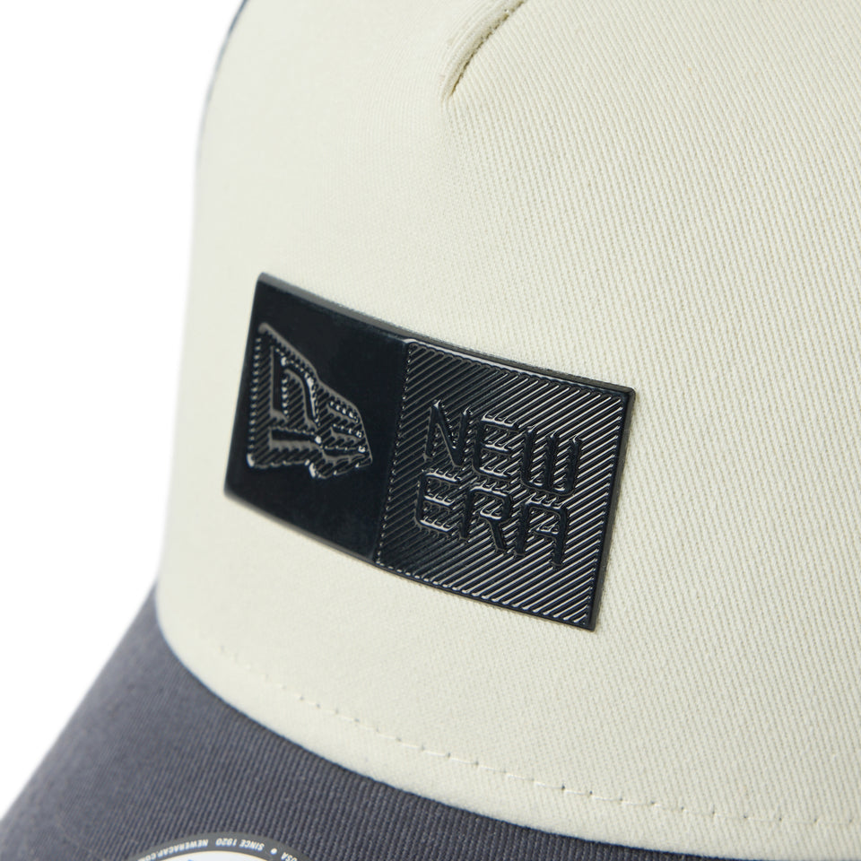 キッズ Youth 9FORTY A-Frame トラッカー Box Logo ダークグレー/クロームホワイト