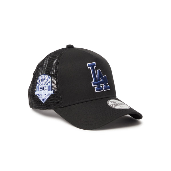 ニューエラ ロサンゼルスドジャース 9forty A-FRAME ブルーカラー キッズ Youth 9FORTY A-Frame トラッカー MLB Side Patch ロサンゼルス