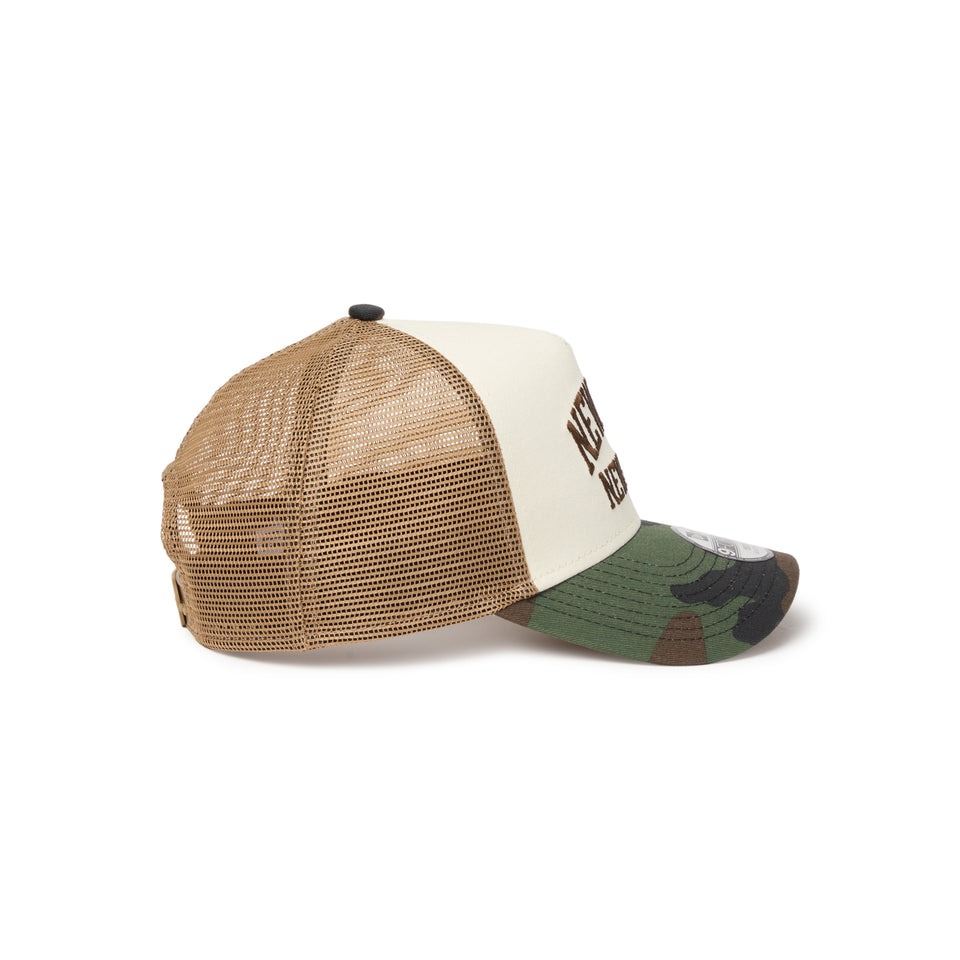 キッズ Youth 9FORTY A-Frame トラッカー College Logo クロームホワイト/カーキ/ウッドランドカモ | NEW ERA ニューエラ公式オンラインストア