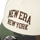 キッズ Youth 9FORTY A-Frame トラッカー College Logo クロームホワイト/カーキ/ウッドランドカモ | NEW ERA ニューエラ公式オンラインストア