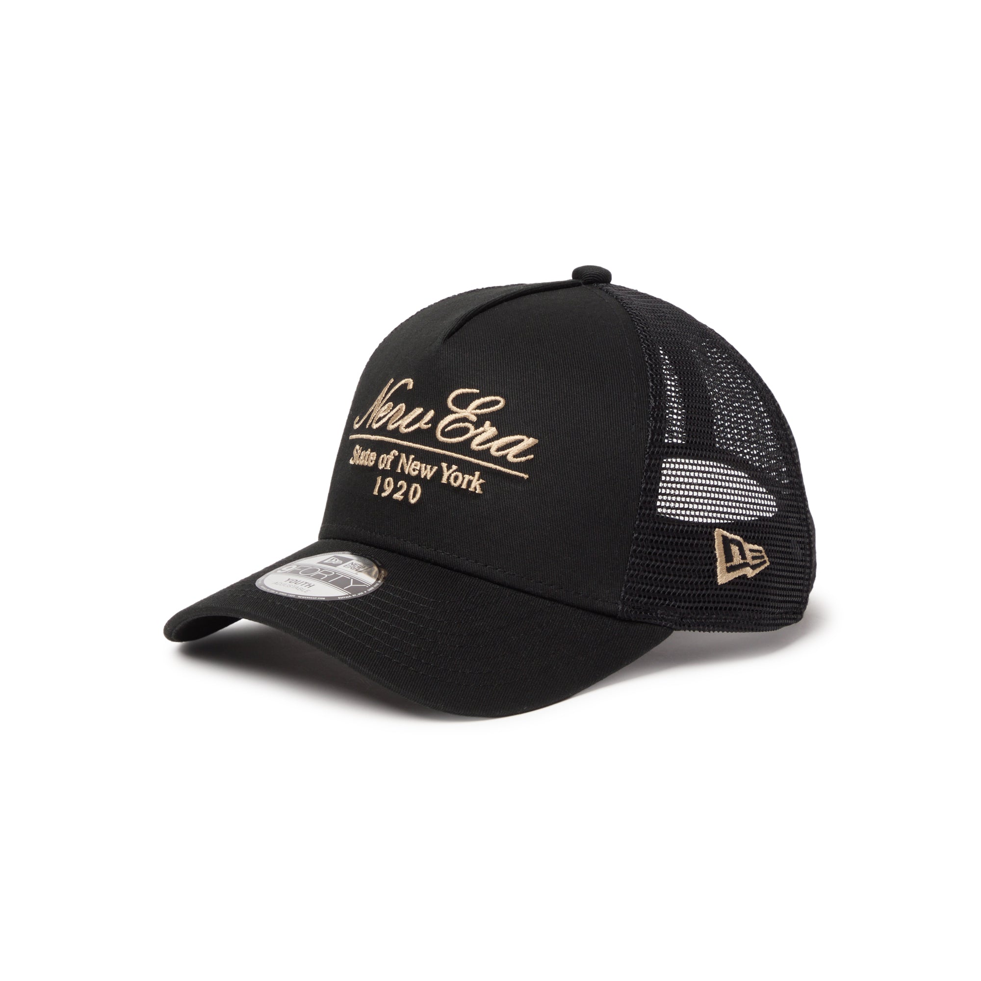 キッズ Youth 9FORTY A-Frame トラッカー Classic Script ブラック