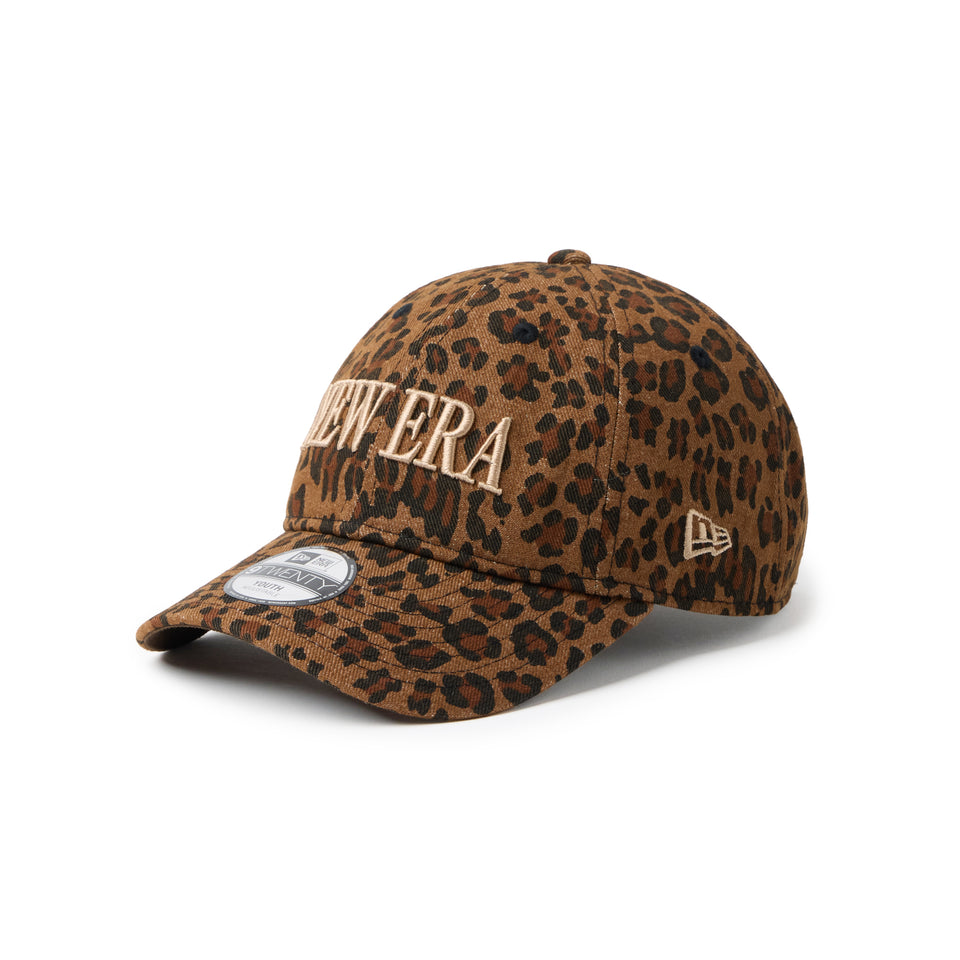 New Era レオパード ベロアキャップ キッズ Youth 9TWENTY Leopard ブラウン ベージュ | ニューエラ