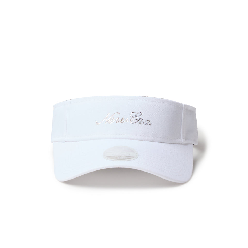 サンバイザー ロングバイザー Rhinestone ラインストーン スクリプトロゴ ホワイト | ゴルフ | NEW ERA ニューエラ公式オンラインストア