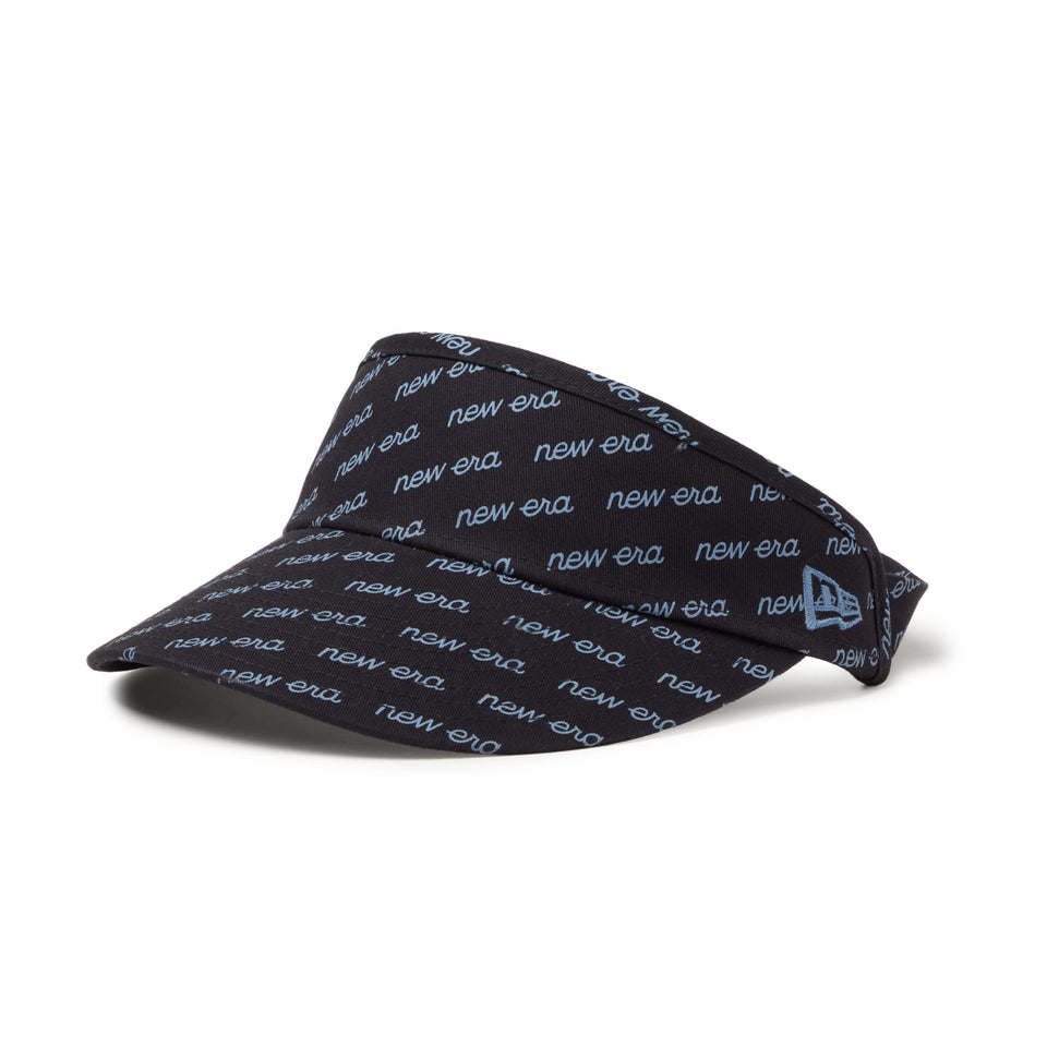 Women's サンバイザー Tall Visor モノグラム new era ネイビー