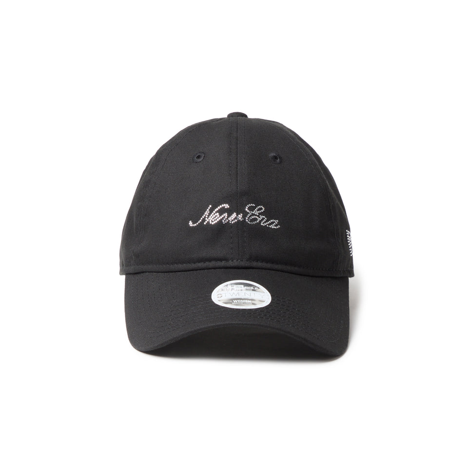 9TWENTY ロングバイザー Rhinestone ラインストーン スクリプトロゴ ブラック | ゴルフ | NEW ERA ニューエラ公式オンラインストア
