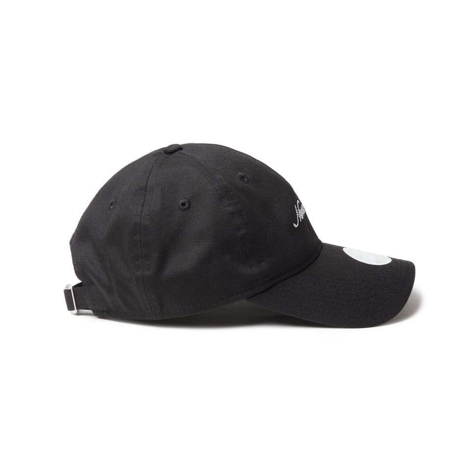 9TWENTY ロングバイザー Rhinestone ラインストーン スクリプトロゴ ブラック | ゴルフ | NEW ERA ニューエラ公式オンラインストア