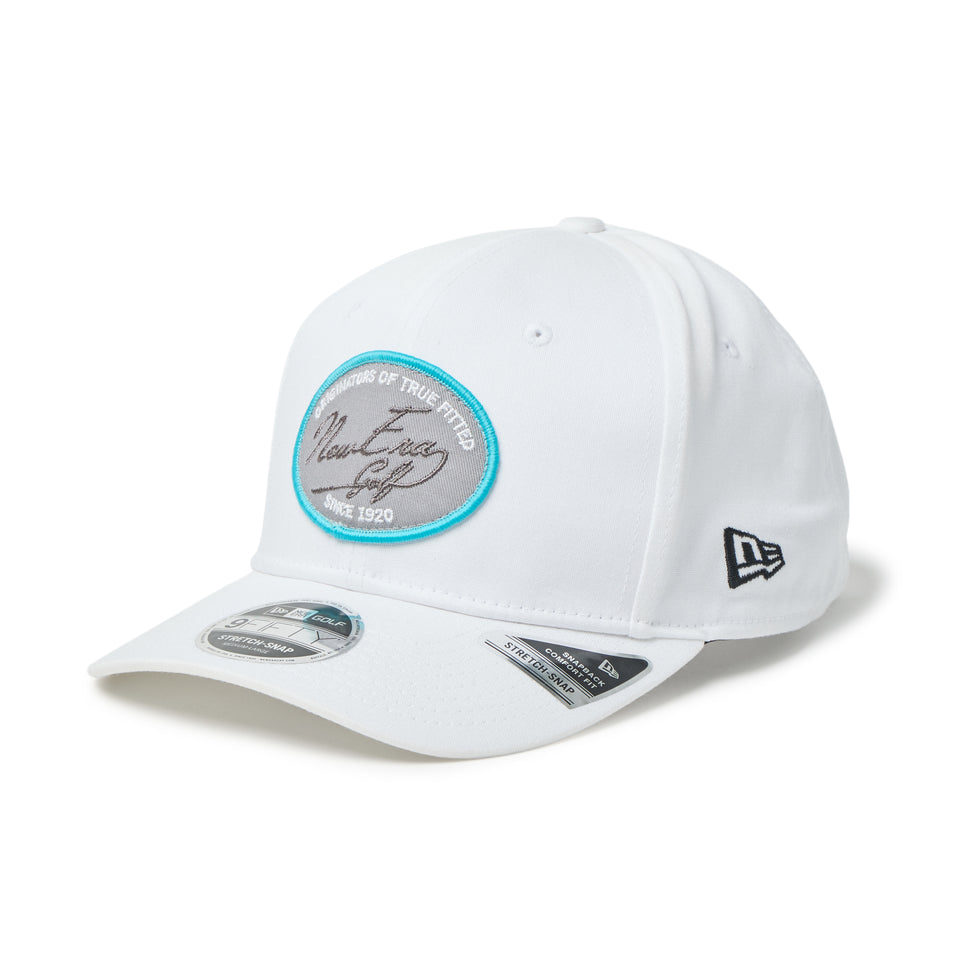 ホワイト キャップ ロゴ付き 調整可能 9FIFTY ストレッチスナップ ストレッチコットン ウォッシャブル