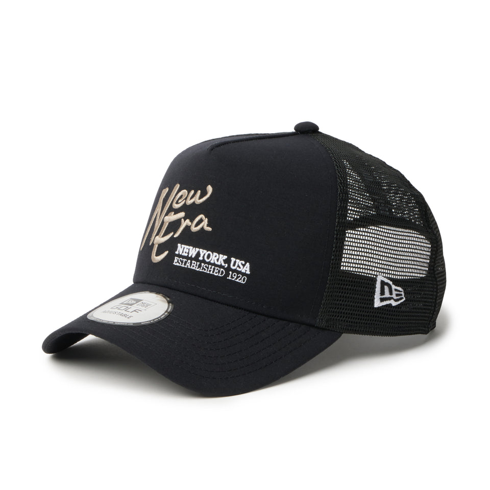 9FORTY A-Frame トラッカー ナイロンタッサー NEW ERA NEW YORK,USA