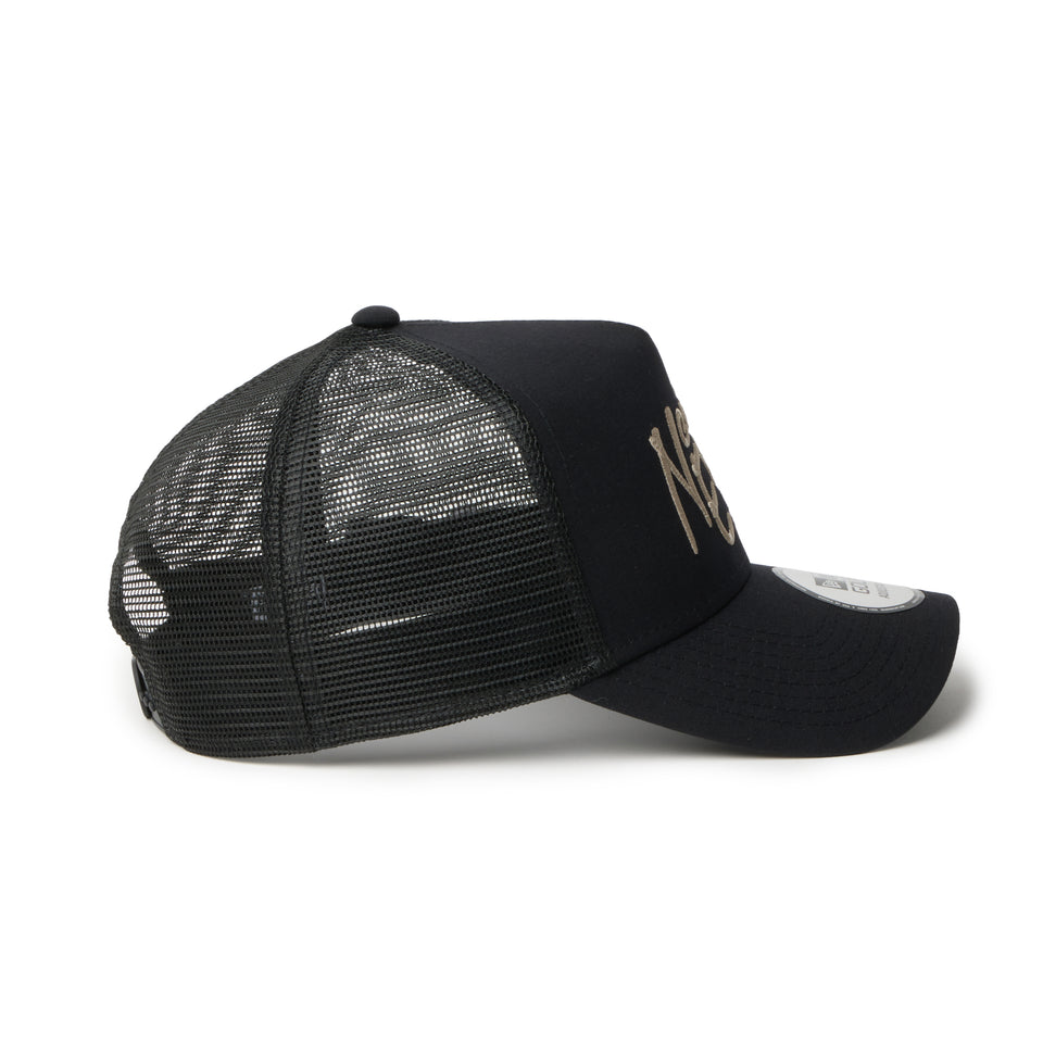 9FORTY A-Frame トラッカー ナイロンタッサー NEW ERA NEW YORK,USA  EST. 1920 ブラック | ゴルフ | NEW ERA ニューエラ公式オンラインストア
