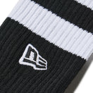 ソックス クルー 2ペア ライン フラッグロゴ エンブロイダリー ブラック ホワイトライン/グレーライン | NEW ERA ニューエラ公式オンラインストア
