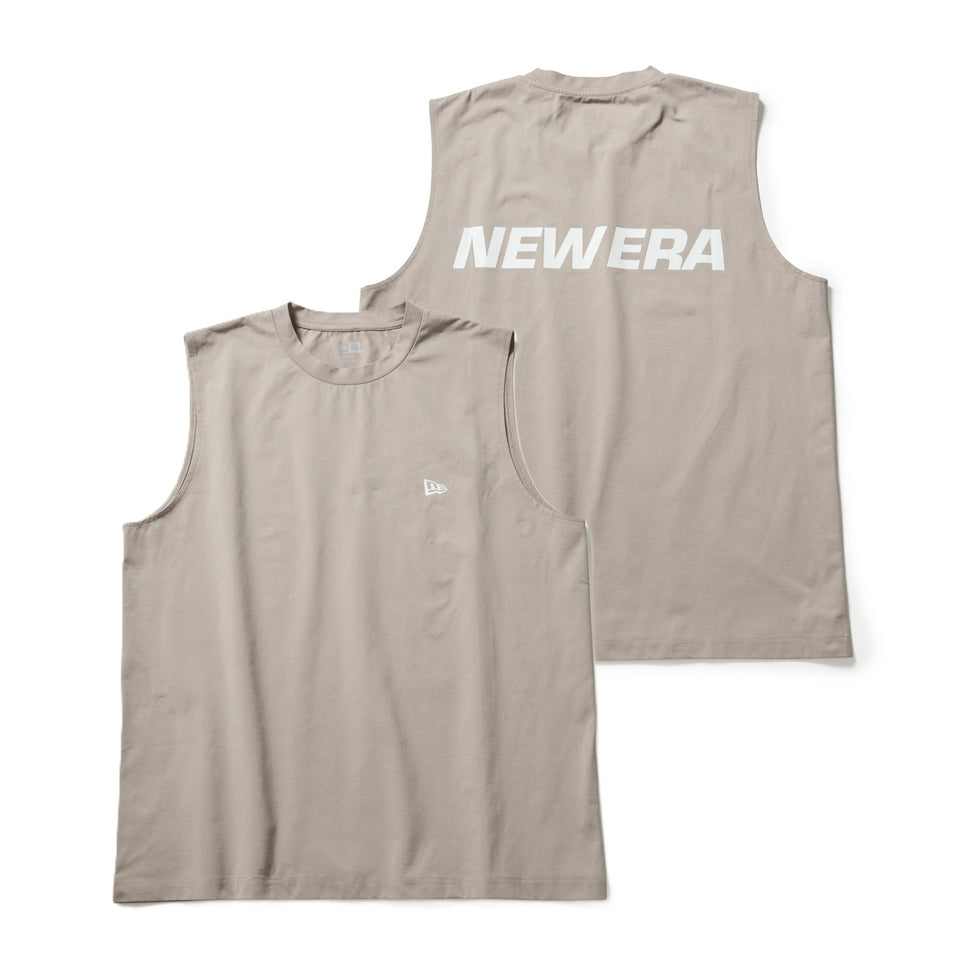 ユーティリティー スリーブレス テックTシャツ Wordmark Logo アッシュブラウン｜アウトドア