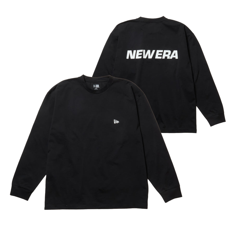 長袖 ユーティリティー オーバーサイズド Tシャツ Wordmark Logo ブラック | アウトドア