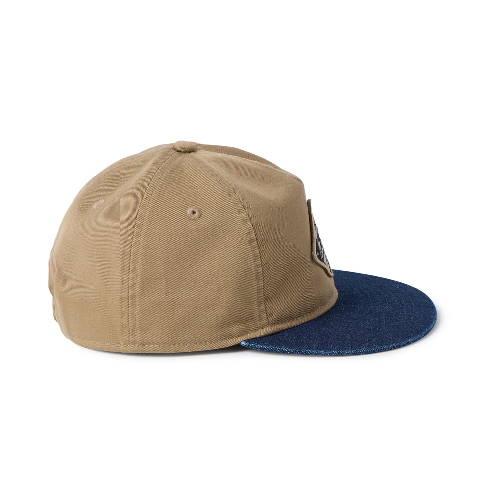 RC 9FIFTY A-Frame Flat Visor コットン Diamond Logo カーキ/インディゴデニム｜アウトドア | NEW ERA ニューエラ公式オンラインストア