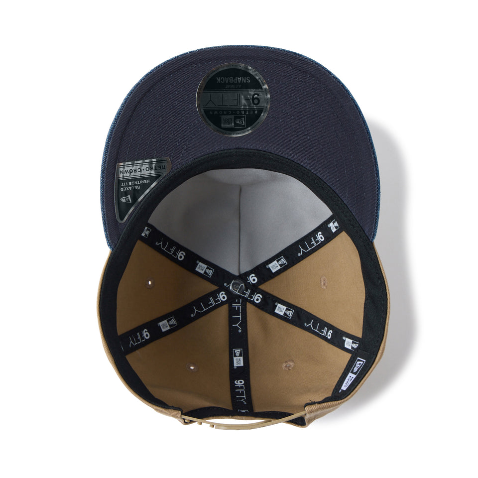 RC 9FIFTY A-Frame Flat Visor コットン Diamond Logo カーキ/インディゴデニム｜アウトドア | NEW ERA ニューエラ公式オンラインストア