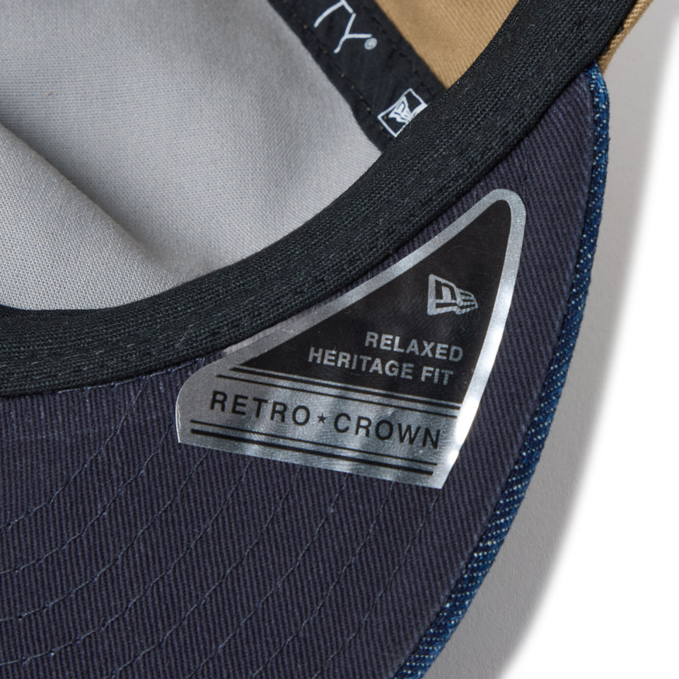 RC 9FIFTY A-Frame Flat Visor コットン Diamond Logo カーキ/インディゴデニム｜アウトドア | NEW ERA ニューエラ公式オンラインストア