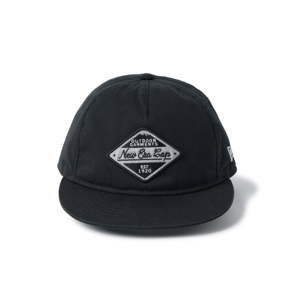 RC 9FIFTY A-Frame Flat Visor コットン Diamond Logo ブラック｜アウトドア | NEW ERA ニューエラ公式オンラインストア