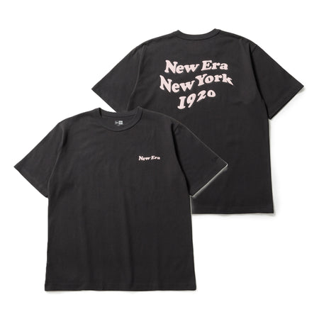 半袖 ウォッシュド コットン Tシャツ Wave Logo スミクロ | ニューエラ