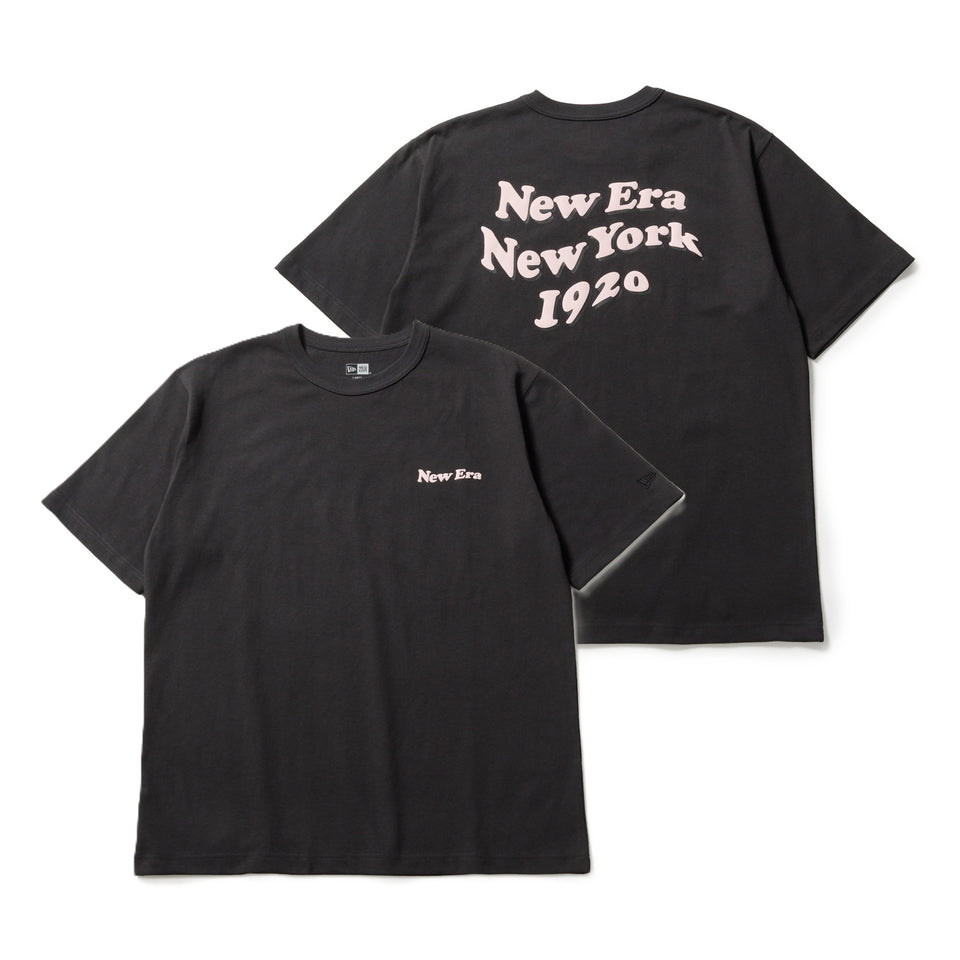 未使用　ニューエラ　Tシャツ　ズボン　NEW ERA セット　レディース黒エンジ 半袖 ウォッシュド コットン Tシャツ Wave Logo スミクロ | ニューエラ