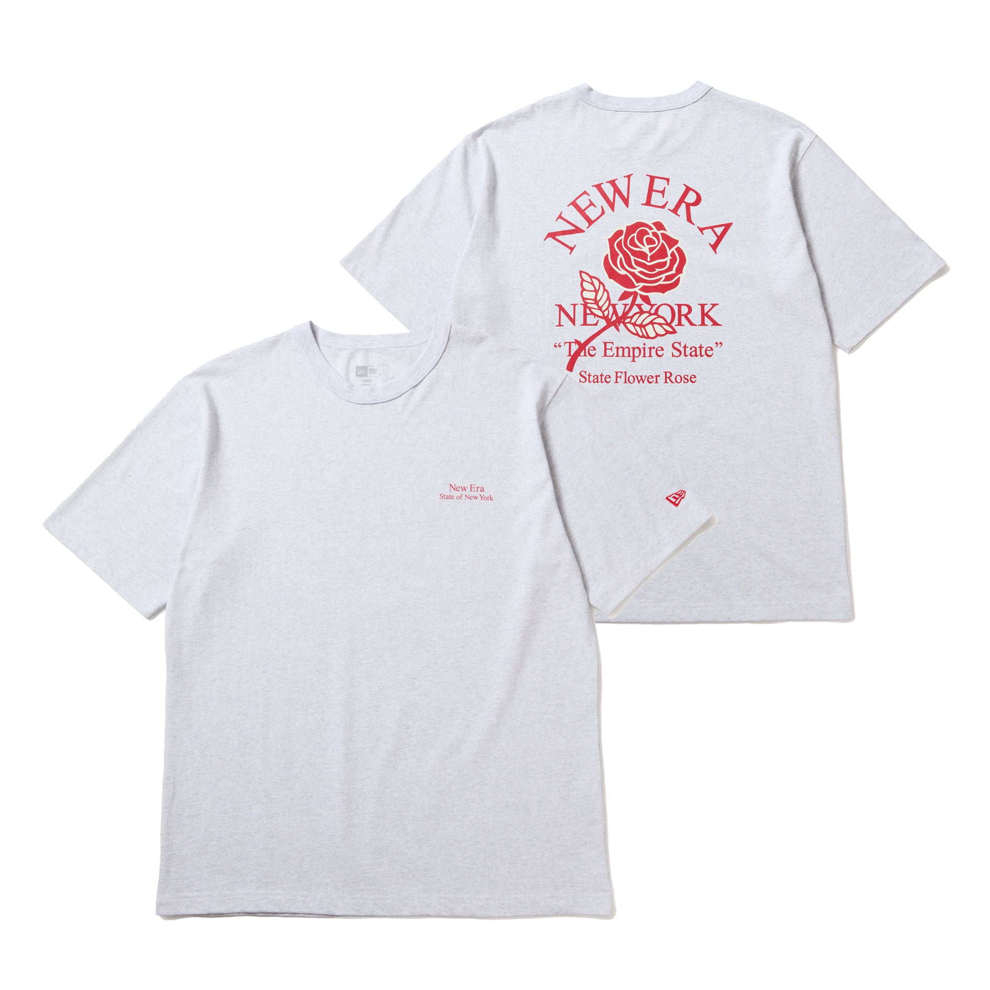 半袖 ウォッシュドコットン Tシャツ State Flower アッシュグレー