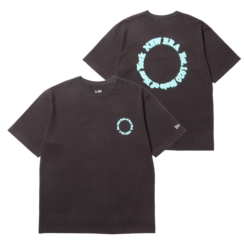 半袖 ウォッシュド コットン Tシャツ Circle Logo スミクロ