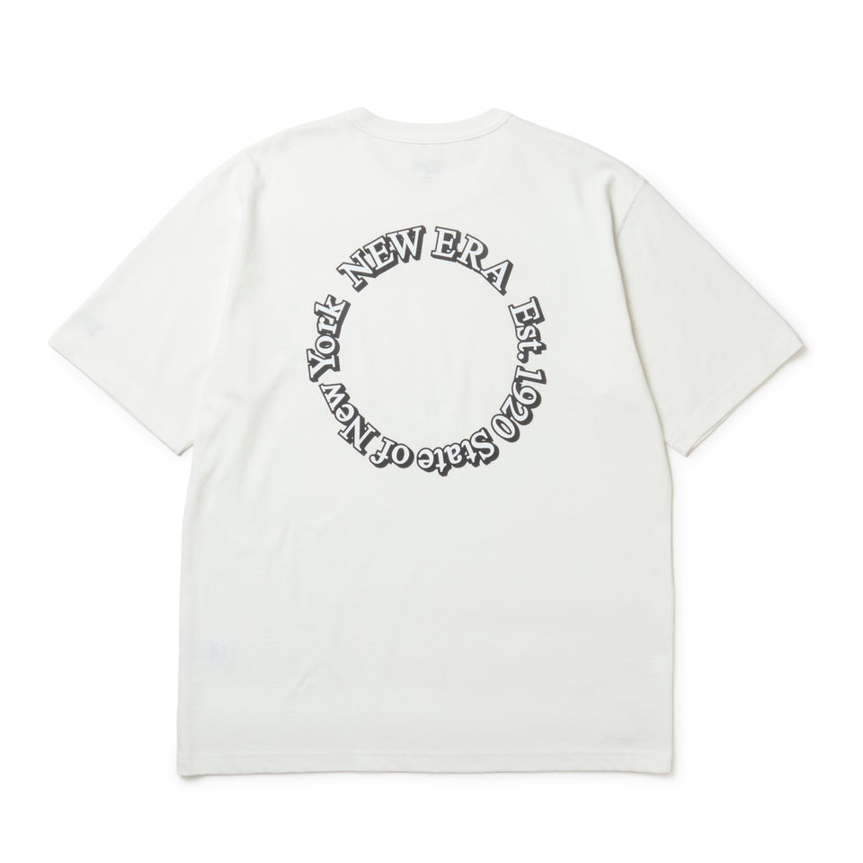 半袖 ウォッシュド コットン Tシャツ Circle Logo オフホワイト | NEW ERA ニューエラ公式オンラインストア
