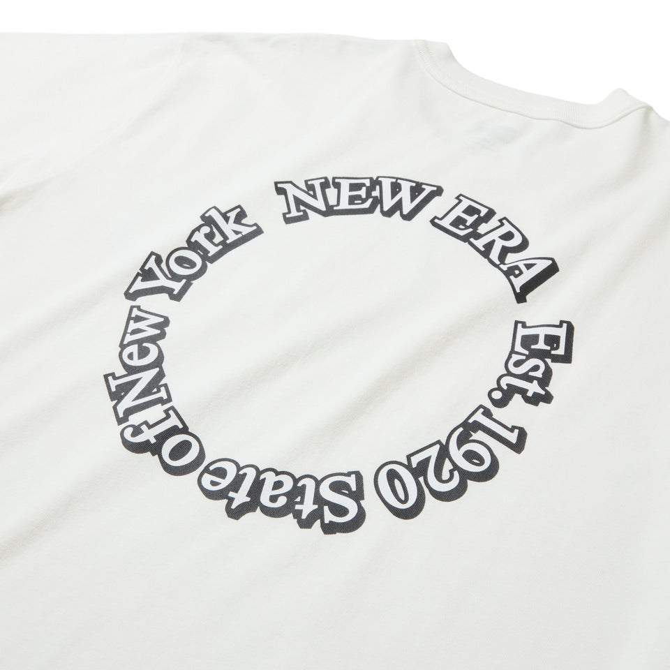 半袖 ウォッシュド コットン Tシャツ Circle Logo オフホワイト | NEW ERA ニューエラ公式オンラインストア